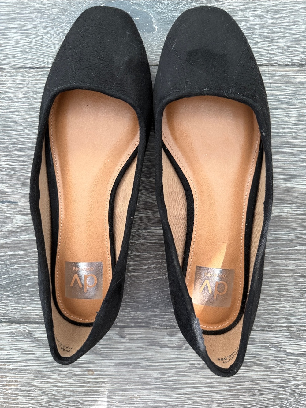 DV by Dolce Vita Black Suede Pointed Toe Flats
